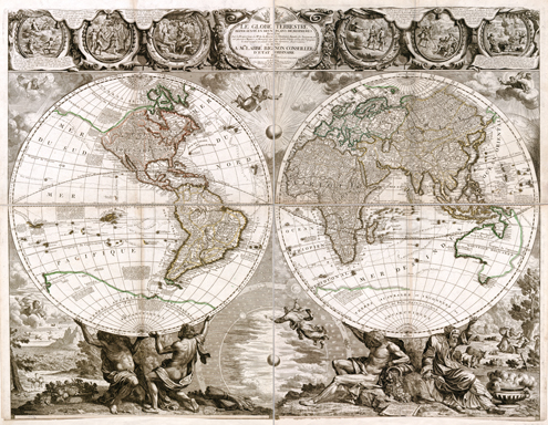 Рукописная карта 1708