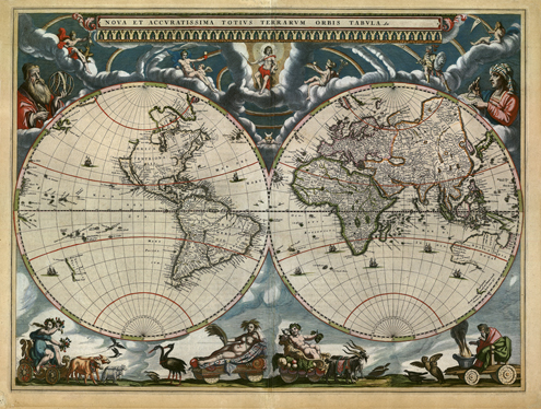 Рукописная карта 1664