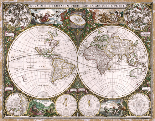 Рукописная карта 1660