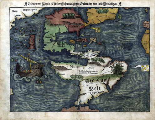 Рукописная карта 1550
